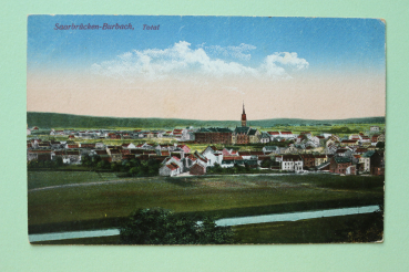 Postcard PC Saarbruecken Burbach 1919 Town architecture Saarland